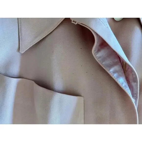 Vintage TAHARI Light Peach 100% Wool Skirt Suit – Size 6 - Picture 9 of 11